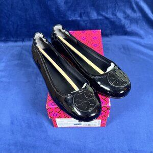 Tory Burch Minnie Travel Ballet Patent Leather Perfect Black 0890